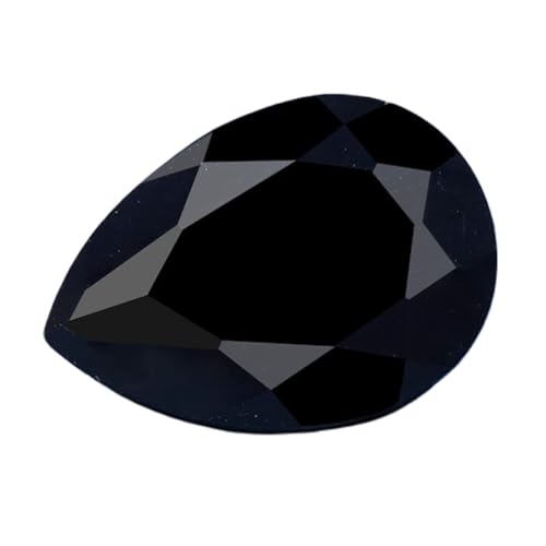Pierre gemme onyx noir facettée, qualité supérieure pour pendentif de prestige
