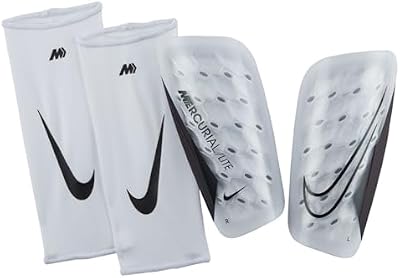 Nike DN3611-100 NK Merc Lite - FA22 Shin Guards Unisex Adult White/White/Black Tamaño L
