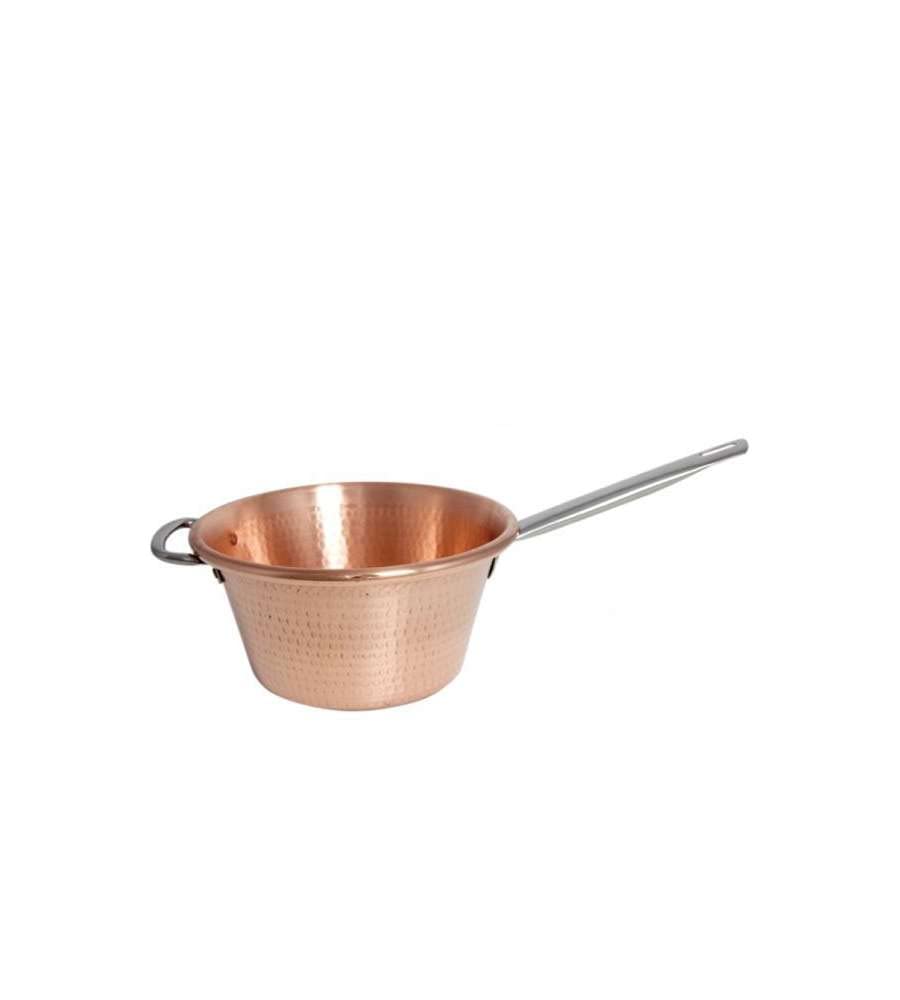 Lar 2325 Paiolo Fondo Induzione Manico Acciaio Inox 25 cm Rame, Arancio