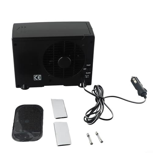 AugustknowU 12 V Auto- Kühler, tragbar, Luftkühlgerät für Fahrzeugkabinen, Heimschreibtische und temporäre Arbeitsbereiche, Verdunstungstechnologie-3