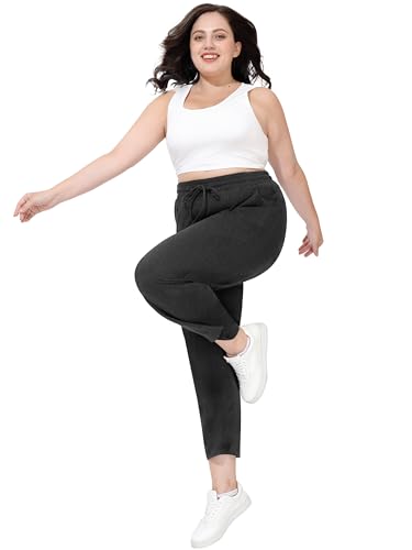 FOREYOND Plus Size Sweatpants for Women Wide Leg Yoga Pants Workout Pants 1XL-5XL3