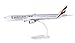 herpa 610544 – Emirates Boeing 777-300ER, Modell Flugzeug mit Standfuß, Flugzeugmodell, Flieger, Miniaturmodelle, Kleinmodell, Sammlerstück, Detailgetreu, Kunststoff, Mehrfarbig - Maßstab 1:200