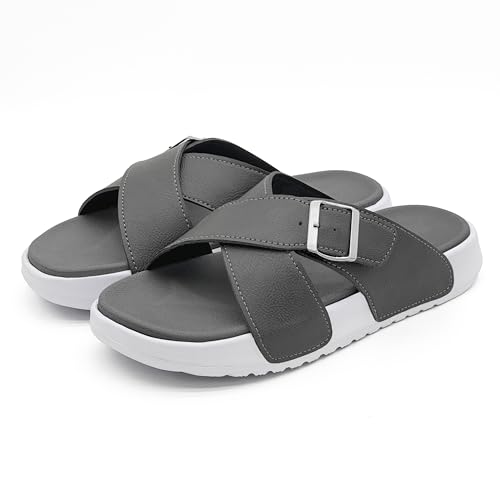 Men's Sandal Casual Slide Buckle Adjustable Slides Thick Sole Open Toe Slides EVA Flat Sandals3