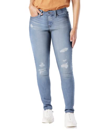 LEVI STRAUSS SIGNATURE Gold Women's '03 Essential Mid Rise Skinny Jeans - image 1