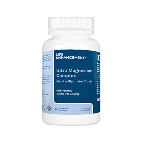 Magnesium Triple Complex Supplement: with Glycinate, Malate, and Citrate. Enhance Sleep and Brain Function Naturally. 90 Capsules Cover