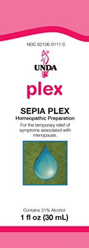 UNDA Sepia Plex | Homeopathic Remedy to Temporarily Relieve Menopause Symptoms | 1 fl. oz.
