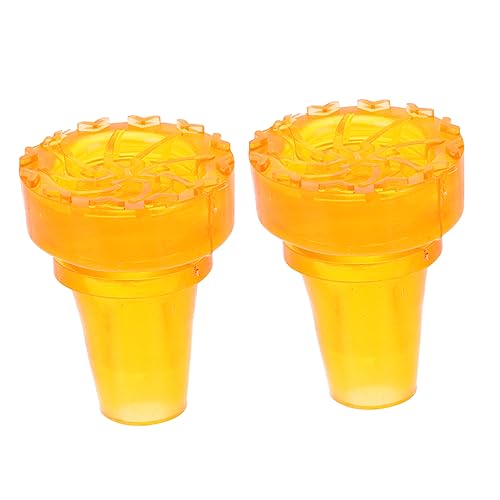 TOBBOMEY 2個 松葉杖滑り止めマット clutch 松葉杖のヒント ウォーキングカバーのヒント ハイキングスティックのヒント 杖の杖 杖フットカバー 松葉杖のフットパッド 塩ビ Orange