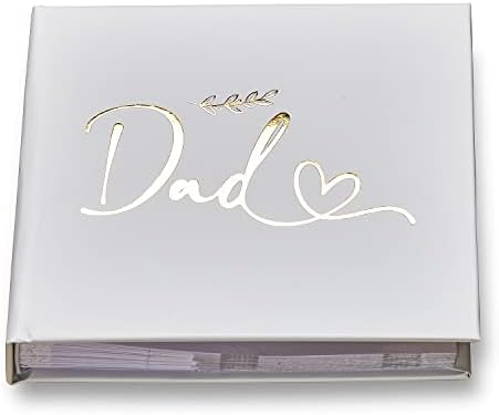 Dad Photo Album With Leaf Design Gift For 50 x 6 by 4 Photos Gold Print