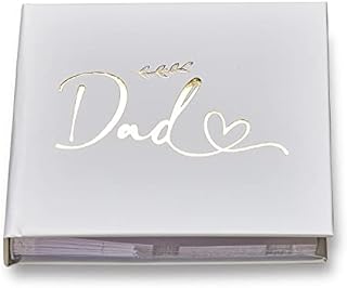 Dad Photo Album With Leaf Design Gift For 50 x 6 by 4 Photos Gold Print