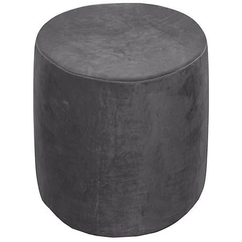 Odaima Redondo Funda Otomana Elástica Funda De Puff Taburete Cubo De 40x40 45x45 50x50 Terciopelo Funda Para Reposapiés Cubierta Otomana Taburete Sofá Protector 15,Diameter:45cm