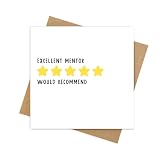 Manta Makes Thank you card for Mentor, appreciation card for teacher, thank you card for women or men, Lecturer retirement, leaving card, farewell card for her or him (Style 4)