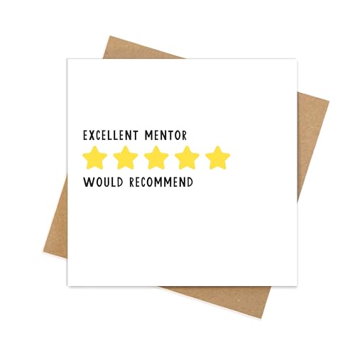 Manta Makes Thank you card for Mentor, appreciation card for teacher, thank you card for women or men, Lecturer retirement, leaving card, farewell card for her or him (Style 4)