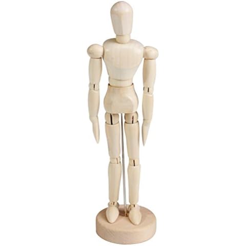 STOBOK Wooden Figure Model Human Art Mannequin Manikins for Artists sketch charcoal Home Office Desk Decoration Children Toys Cover