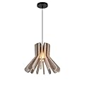 TimberAura Pendant Light with Felt Lampshade, Modern Hanging Lamp Fixture, DIY Acoustic Pendant Light Chandeliers for Kitchen Island, Living Room, Dining Room, Bedroom, Office (D13.7"x10.2")
