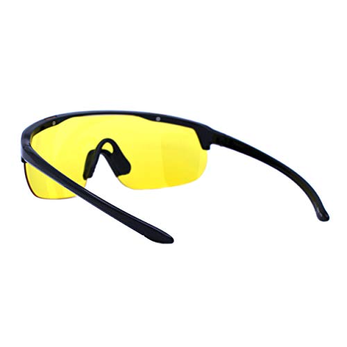 PASTL Half Rim Goggle Style Sunglasses Oversized Shield Wrap Around UV 4003