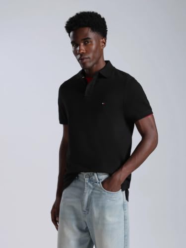 Image of Solid Regular fit Cotton Polo t-Shirt