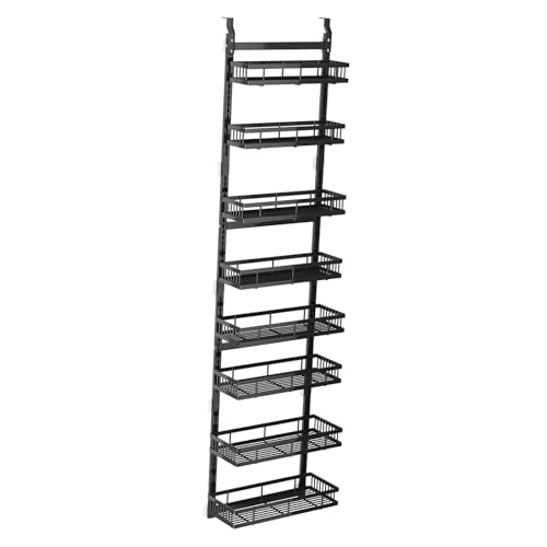 Rtuopk Organizador de Despensa Colgante de 8 Niveles para Colgar sobre La Puerta, para Almacenamiento Y Organización de Especias.