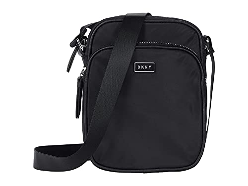 DKNY Gigi Crossbody petit sac à main noir bandoulière et détails argentés One Size