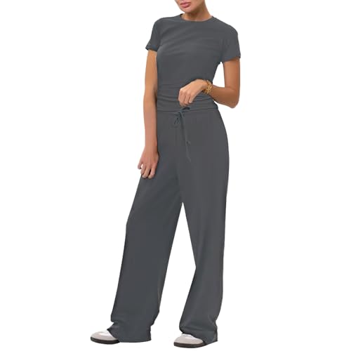 Ensemble jogging short femme été tenue sport et détente 2 pièces