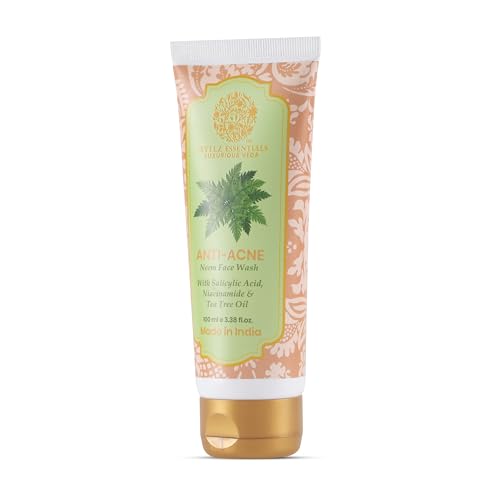 Image of RYLLZ ESSENTIALS 2% Salicylic Acid & 5% Niacinamide Anti-Acne Neem Face Wash | with Tea Tree Oil, Aloe Vera & Basil | For Acne, Blackheads, Dark Spots, Oil Control & Open Pores | 100 ml