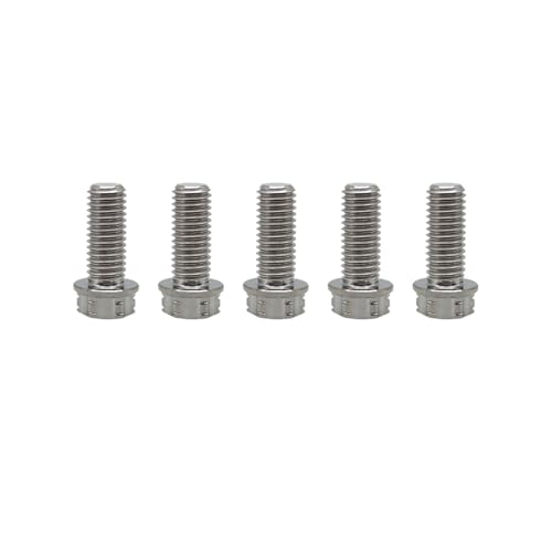 Image of RISON Titanium Bolts M10*1.25 * 25 Torx Titanium Bolts for Motorcycles Hex Head Dual Drive Original Titanium Flange Bolt Pack of 5
