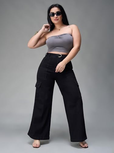 Image of Miss Chase A+ Women's Bootcut High Rise Regular Length Stretchable Denim Jeans