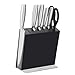Hanmaster Kitchen Knife Set, 7pcs Knife Set for Kitchen with Magnetic Block, High Carbon X50CrMoV15 Steel Ultra Sharp Knives & Shears, Space-Saving for Home & Professional Use