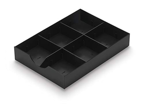 Module de classement bureau Styro 268-405.95 en polystyrol noir à 1 tiroir