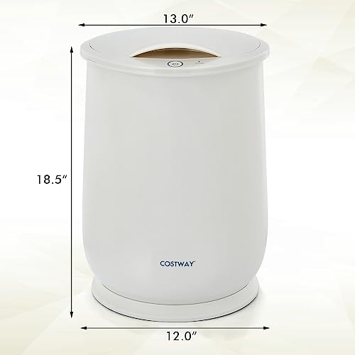 COSTWAY Towel Warmer for Bathroom, 21L Large Towel Heater with Flip-top Lid, Child Safety Lock, 1H Auto Shut Off, Blanket Warmer for Towels, 45” x 70” Bathrobes, Bathroom, Gift for Family