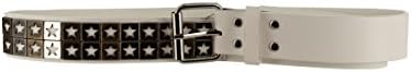 Bulk Buys large belt white w/stars (Set of 60)