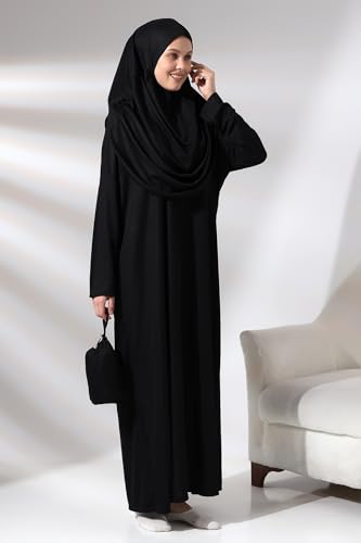 Image of ihvan online Muslim Dresses for Women, One-Piece Prayer Dress & Prayer Rug & Beads, Islamic Gift Set for Eid Ramadan