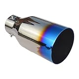 Auspuffrohr Universal Einlass 65mm Spitze 102mm Auspuff Endrohr Titan Endrohr Edelstahl Auspuff Schalldämpfer Spitze Auspuff Endrohr