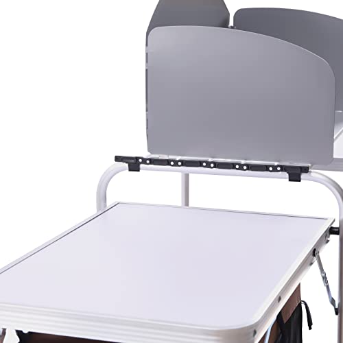 Camping Kitchen Table, Portable Outdoor Cooking Table With Storage, 26'' Tabletop, Detachable Windscreen, Camp Cook Station, Folding Grill Table For Tailgating Bbq Picnic Backyard Beach Rv #TOP4