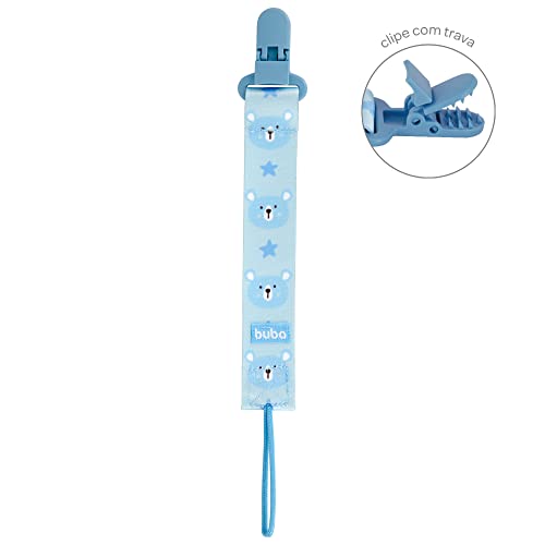 Buba Prendedor De Chupeta Ursinho - Azul