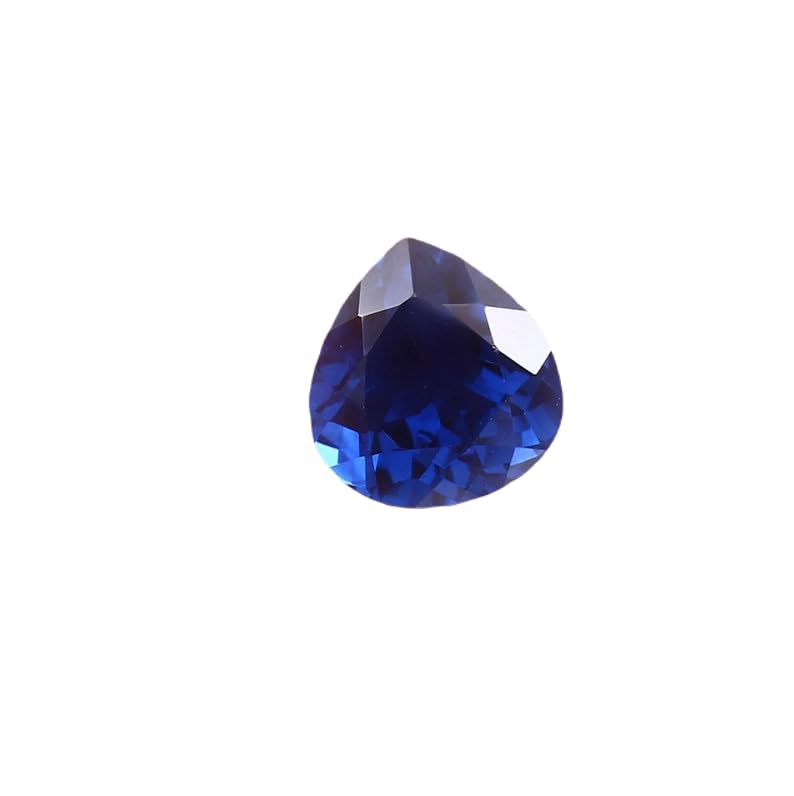 Saphir bleu véritable taillé en cœur pour réparer un collier