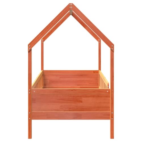 Vidaxl Giroletto Casetta Bambini Marrone Cera 90X200 Cm Massello Pino, Struttura Letto Casa Per Bambini, Giroletto Per Bambini, Telaio Letto Per Bambini - 6