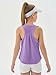 Haloumoning Girls Athletic Tank Tops Kids Racerback Sleeveless Workout Running Sports Shirts 5-14 Years Purple