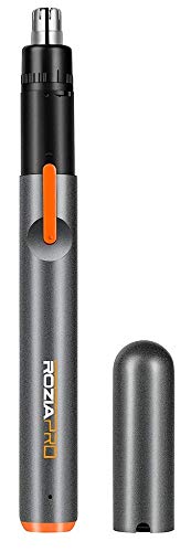 Nose Hair Trimmer, Electric Nose Ear Hair Trimmer for Men Women, Double Edge Blades, Painless Trimming, Gray (Silver)
