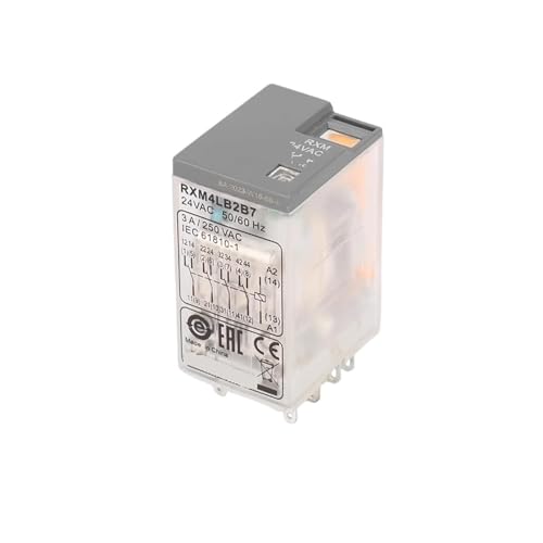 Relais enfichable 24 V CC RXM 16A avec contacts DPDT pour protection contre surcharges 0502