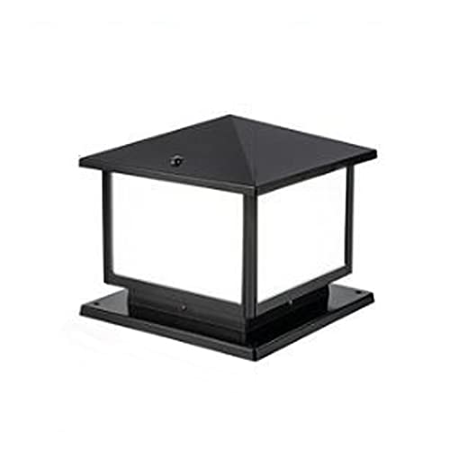 Wylolik Patio Sockelleuchte Aluminium Außenpoller Säule Lampe E27 wasserdichte Zaunsäule Laterne Gartenvilla Türbeleuchtung Landschaft Straßenpfostenbeleuchtung Cover