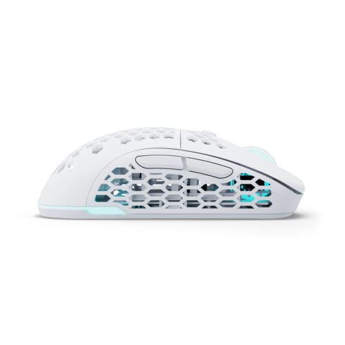 Pwnage Ultra Custom Ambi Wireless Gaming Mouse - Esports Pro Gamer Adjustable Sensor Position - Flawless Pmw3370 Optical Sensor 19,000 Dpi White #TOP3