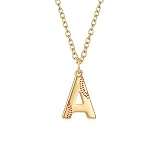 Semoya Softball Initial Necklace for Women Girls, 14K Gold Plated Baseball Mom Pendant Chain Jewelry Softball Accessories Stuff Mother's Day Gifts Ideas Team Teen Teenage Youth Girls Her Letter A