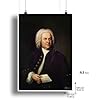 Lrajan&Daucus Top 100 Classical Composers Portrait Posters - A3 Premium Fabric Prints for Music Lovers, Educators & Home Studio Decor (03 Johann Sebastian B.) #1