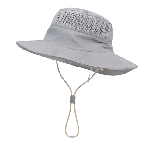 Baby Sun Hat UPF 50+ Outdoor Adjustable Beach Hat with Wide Brim Bucket Hats for Toddler Boys Girls 0-6 Years