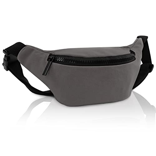 BieFuDan Fanny Pack for Kids,Adjustable Waist Bag for Kids Boys Girls,Cute Fashionable Waist Pack Children's Bum Bag,Sports Workout Traveling Running Carrying Phones Mini Bags (Grey)