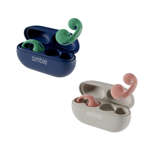 ambie �C���[�J�t �C���z�� sound earcuffs AM-TW02 �o�����^�C���y�A�� �I�[�v���C���[ �Ȃ��璮�� �����ւ��ł��� ���S���C�����X�C���z�� Bluetooth�Ή� �}�C�N�t�� (Flamingo×Beige/Green×Indi