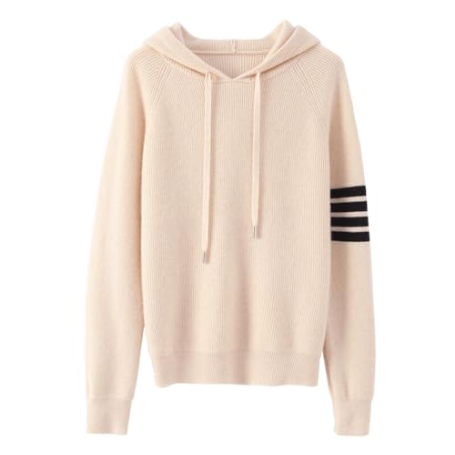 Image of Women's Long Sleeve Hoodie Cashmere and Wool Blend Pullover Tops Sweater