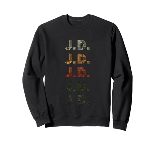 Love Heart J.D. Tee Grunge Vintage Style Black J.D. Sweatshirt