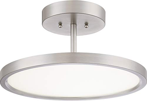 Quoizel BLW1715BN Beltway Modern LED Semi-Flush Ceiling Lighting, 1-Light, 30 Watt, Brushed Nickel (6"H x 15"W) Quoizel BLW1715BN Beltway Modern LED Semi-Flush Ceiling Lighting, 1-Light, 30 Watt, Brushed Nickel (6"H x 15"W)