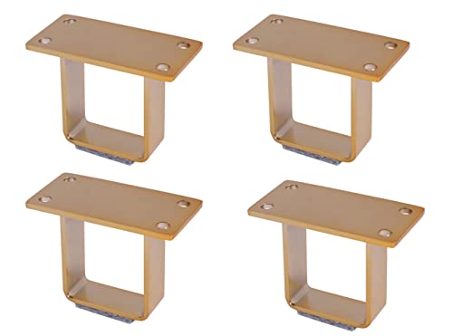 4 X 2 1/2'' Mini U Shaped Legs Diy Industrial Strength Modern Table Legs ,U Shaped Cabinet Legs,Set Of 4 (Electroplated Gold) #TOP16
